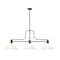 Z-Lite Melange Billiard, 3-Light, 14 In.W x 52 In.L x 21 In.H, Matte Black/Matte Opal 725-3MB-AMO13 - alternate 3